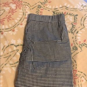 Gingham fabric pants
